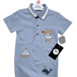 NUTMEG Kombinezon Dziecięcy Niebieski Haft 74 - zdjęcie 1