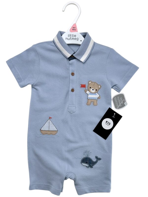 NUTMEG Kombinezon Dziecięcy Niebieski Haft 74