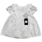 JOHN LEWIS & PARTNERS Sukienka Dziecięca Biała Różowe Gwiazd - zdjęcie 1