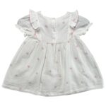 JOHN LEWIS & PARTNERS Sukienka Dziecięca Biała Różowe Gwiazd - zdjęcie 2