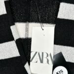 ZARA Kamizelka Damska Czarna M Paski - zdjęcie 3
