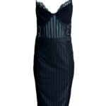 PRETTYLITTLETHING Sukienka Damska Czarna Koronkowa XL Polies - zdjęcie 1