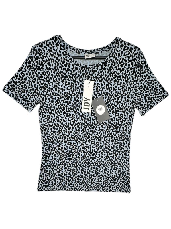 ONLY (JDY) Koszulka Damska Niebieska Wzór Zwierzęcy S