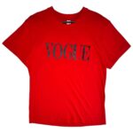 KUYUANWAI INSPIROWANA VOGUE Koszulka Męskie Czerwona M - zdjęcie 1