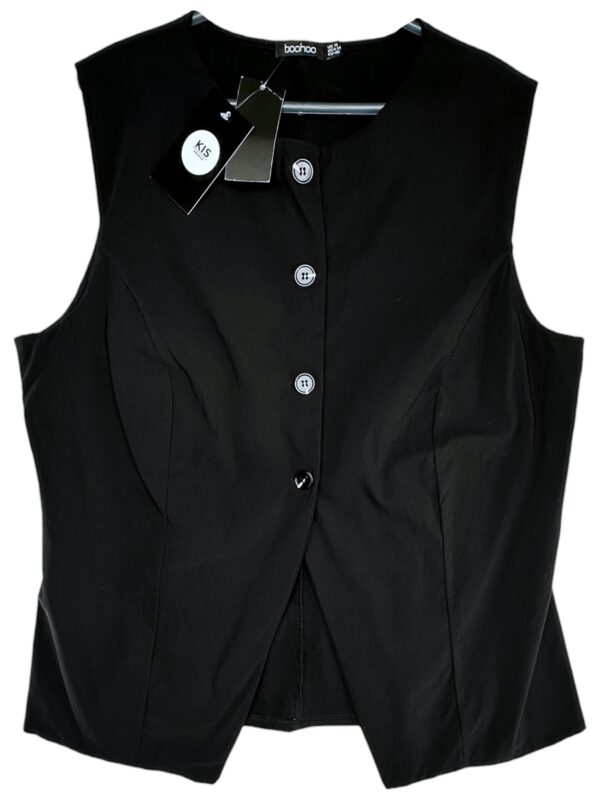 BOOHOO Kamizelka Damska Czarna 3XL