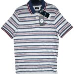 JACK&JONES Koszulka Męska Biała Pasy S - zdjęcie 1