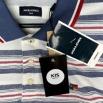 JACK&JONES Koszulka Męska Biała Pasy S - zdjęcie 3