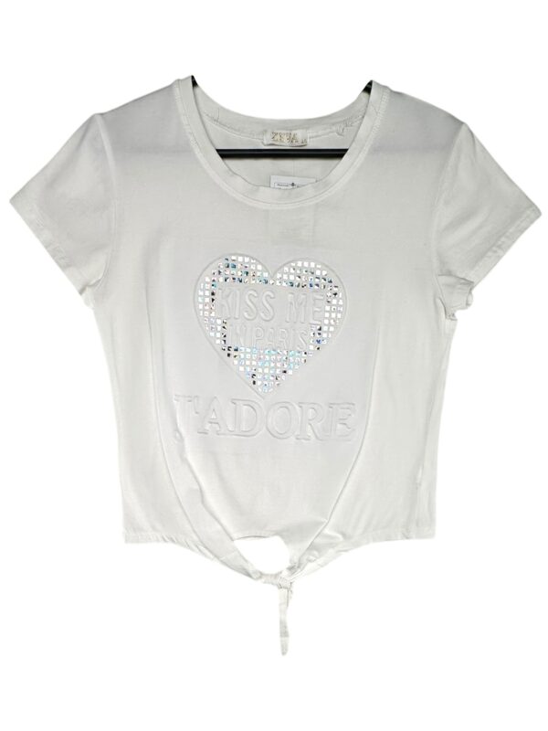 ZEVA Koszulka Damska Biała Z Nadrukiem M/L