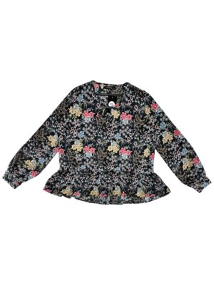 RESERVED Bluzka Damska Czarna Kwiatowy XL