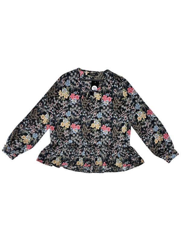 RESERVED Bluzka Damska Czarna Kwiatowy XL
