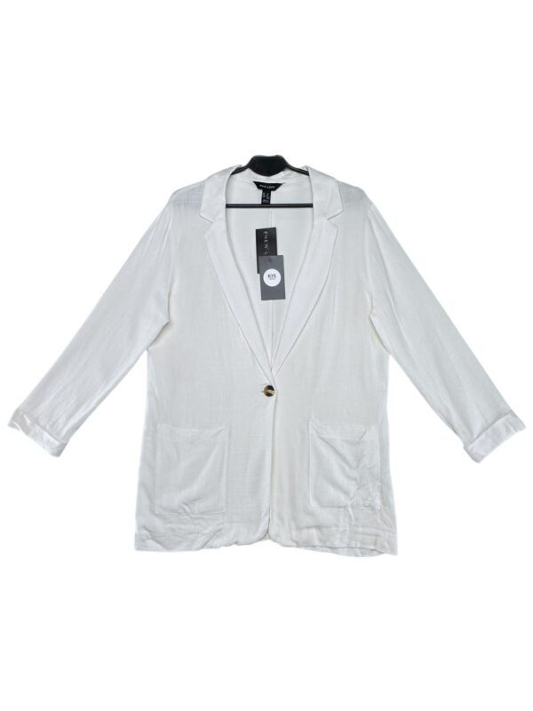 NEW LOOK Marynarka Damska Biała L Len