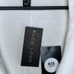 NEW LOOK Marynarka Damska Biała L Len - zdjęcie 3