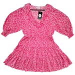 SAVIDA Sukienka Damska Różowa Kwiatowa XXL - zdjęcie 1