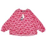 M&S Bluzka Damska Czerwona Wzorzysta 6XL - zdjęcie 1