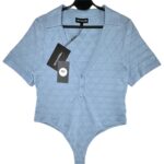 PRETTYLITTLETHING Body Damskie Niebieskie L - zdjęcie 1