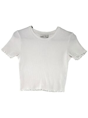 PULL&BEAR Top Damski Biały M