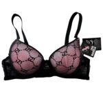 MAGNOLIA Biustonosz Damski Czarny Różowy 75C - zdjęcie 1