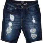 THRED BARE Spodenki Męskie Niebieskie Przetarte S - zdjęcie 1