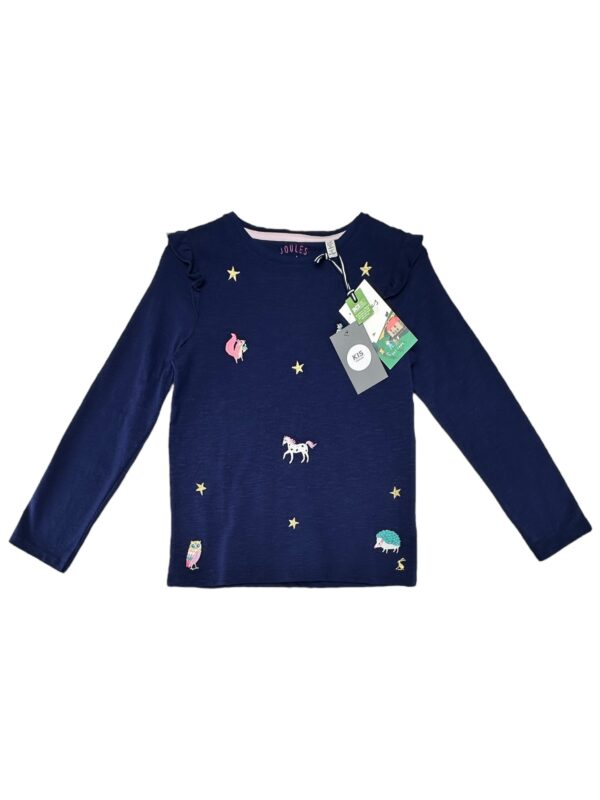 JOULES Bluzka Dziecięca Niebieska Wzór 140