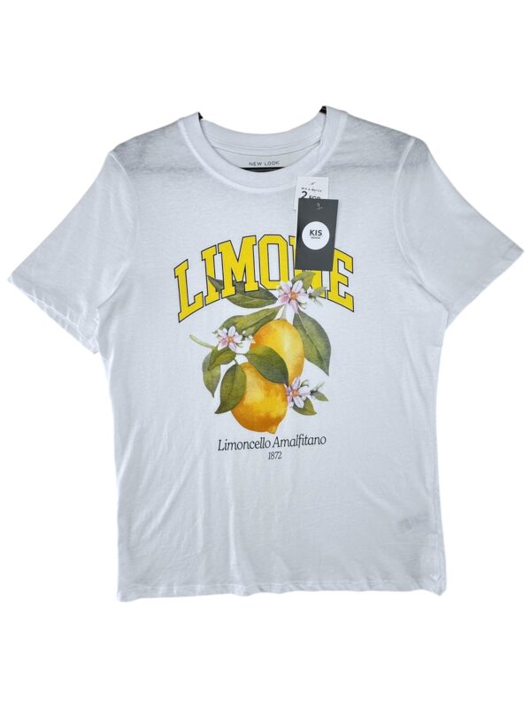 NEW 2-Pack LOOK Koszulka Damska Biała Owoce S Bawełna