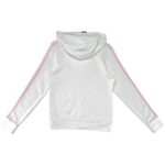 ADIDAS Bluza Damska Biała Różowe Paski L - zdjęcie 2