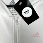 ADIDAS Bluza Damska Biała Różowe Paski L - zdjęcie 3