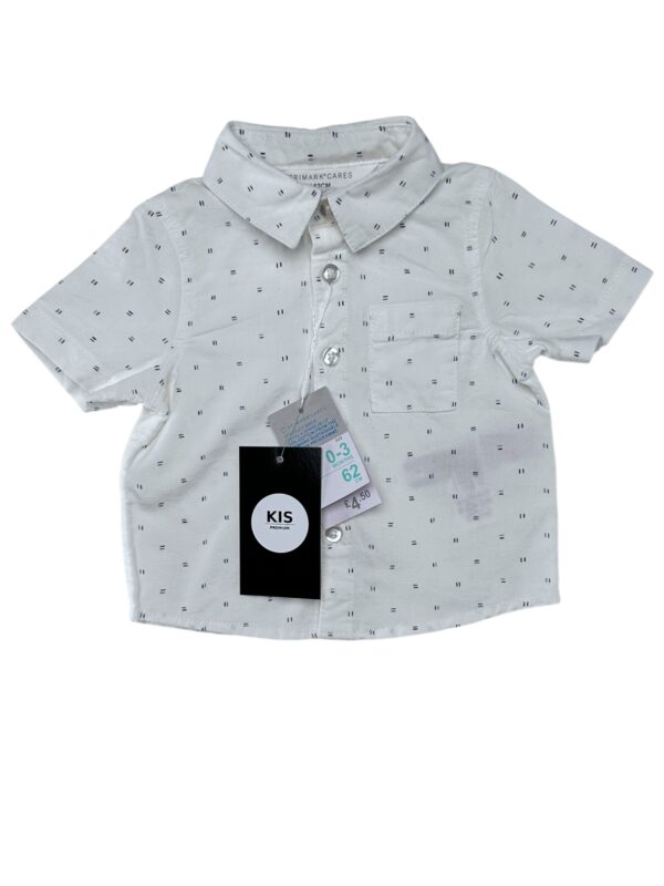 PRIAMRK Koszula Dziecięca Biała Wzorki 62