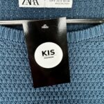 ZARA Sweter Damski Niebieski S - zdjęcie 3