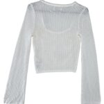 HOLLISTER Bluzka Damska Biała Ażurowa S - zdjęcie 2