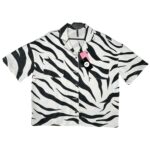 PRETTYLITTLETHING Koszula Damska Biała Zebra XS - zdjęcie 1