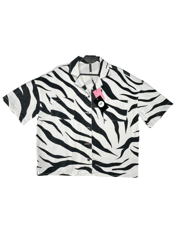 PRETTYLITTLETHING Koszula Damska Biała Zebra XS