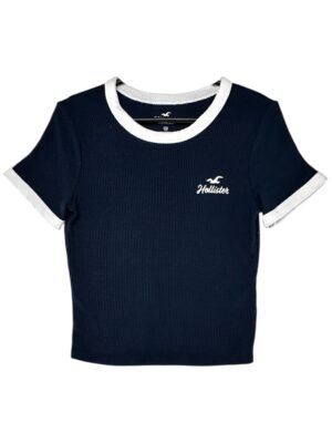 HOLLISTER Top Damski Czarny XS