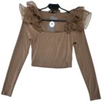 ZARA Bluzka Damska Beżowa S - zdjęcie 1