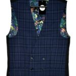 NEXT Kamizelka Męska Niebieska Kratka S - zdjęcie 1