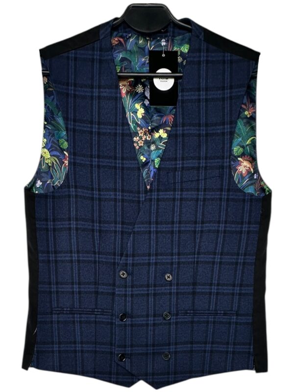 NEXT Kamizelka Męska Niebieska Kratka S