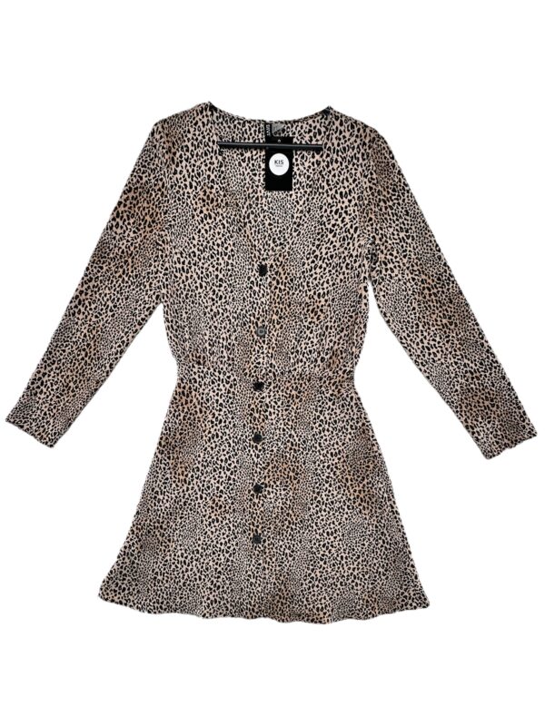 H&M Sukienka Damska Beżowa Wzór Zwierzęcy S