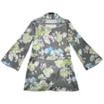 BOOHOO Szlafrok Damski Szary Kwiatowy M - zdjęcie 2