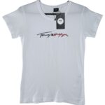 INSPIROWANA TOMMY HILFIGER Koszulka Damska Biała M - zdjęcie 1