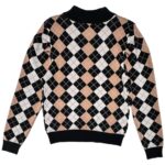 OASIS Sweter Damski Beżowo-Czarny L - zdjęcie 2