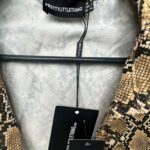 PRETTYLITTLETHING Bluzka Damska Beżowa Wzór Zwierzęcy XS - zdjęcie 3