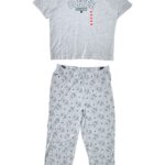 MATALAN Komplet Piżama Damska Szara L - zdjęcie 1