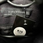 ZARA Płaszcz Damski Czarny M Wełna - zdjęcie 3