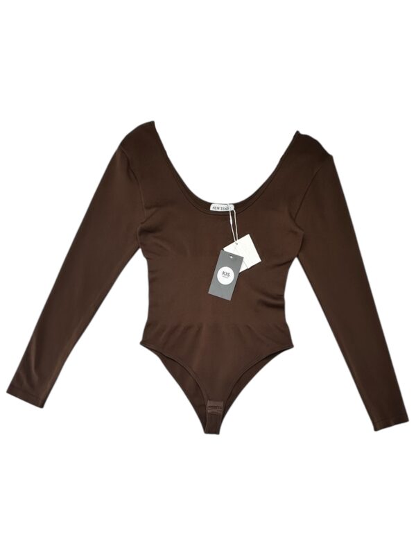 NEW TENDY Body Damskie Brązowe S/M