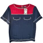 Bluzka Damska Czerwona Granatowa XL - zdjęcie 1