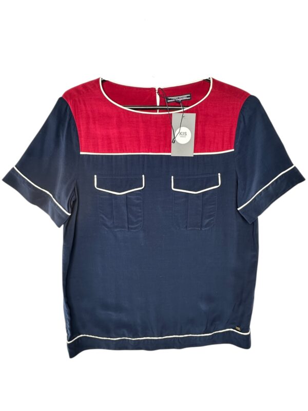 Bluzka Damska Czerwona Granatowa XL