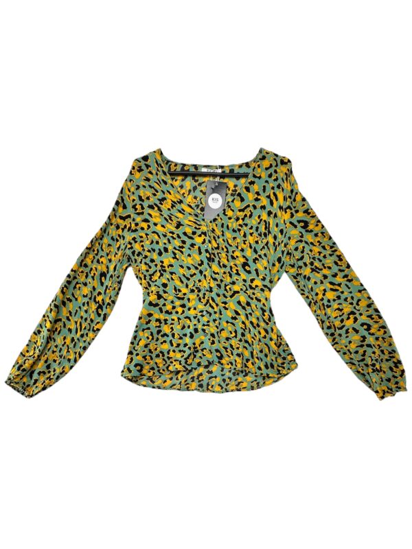 PIECES Bluzka Damska Żółta XS 100% wiskoza