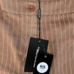 PRETTYLITTLETHING Spodnie Damskie Beżowe w Paski 5XL - zdjęcie 3