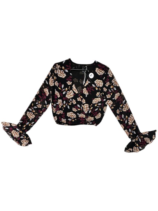 FOREVER 21 Bluzka Damska Czarna Kwiaty S