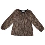 SABRINA DIAMANTI Bluzka Damska Brązowa Zwierzęcy L - zdjęcie 1