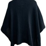 TU Poncho Narzuta Damskie Czarne ONE SIZE - zdjęcie 2